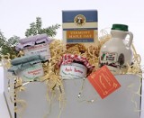 Vermont Gift Basket with Homemade Jams, VT Maple Syrup and Pancake Mix  |  Sidehill Farm